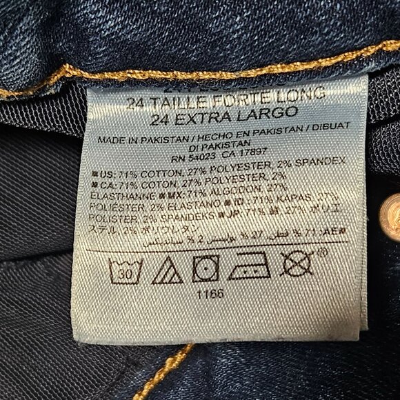 Old Navy Jeans Womens Plus Size 24 Long Straight High Waist Medium Wash Denim - Picture 5 of 5